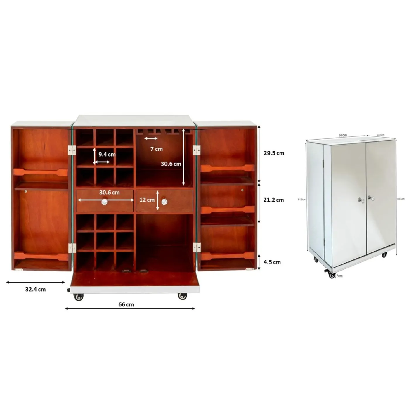 KARE Design Meuble Bar Luxury Medium 66X88