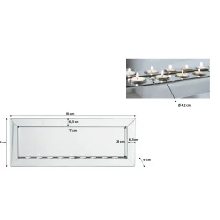 KARE Design Miroir Big Beauty Candle Light 90X35Cm