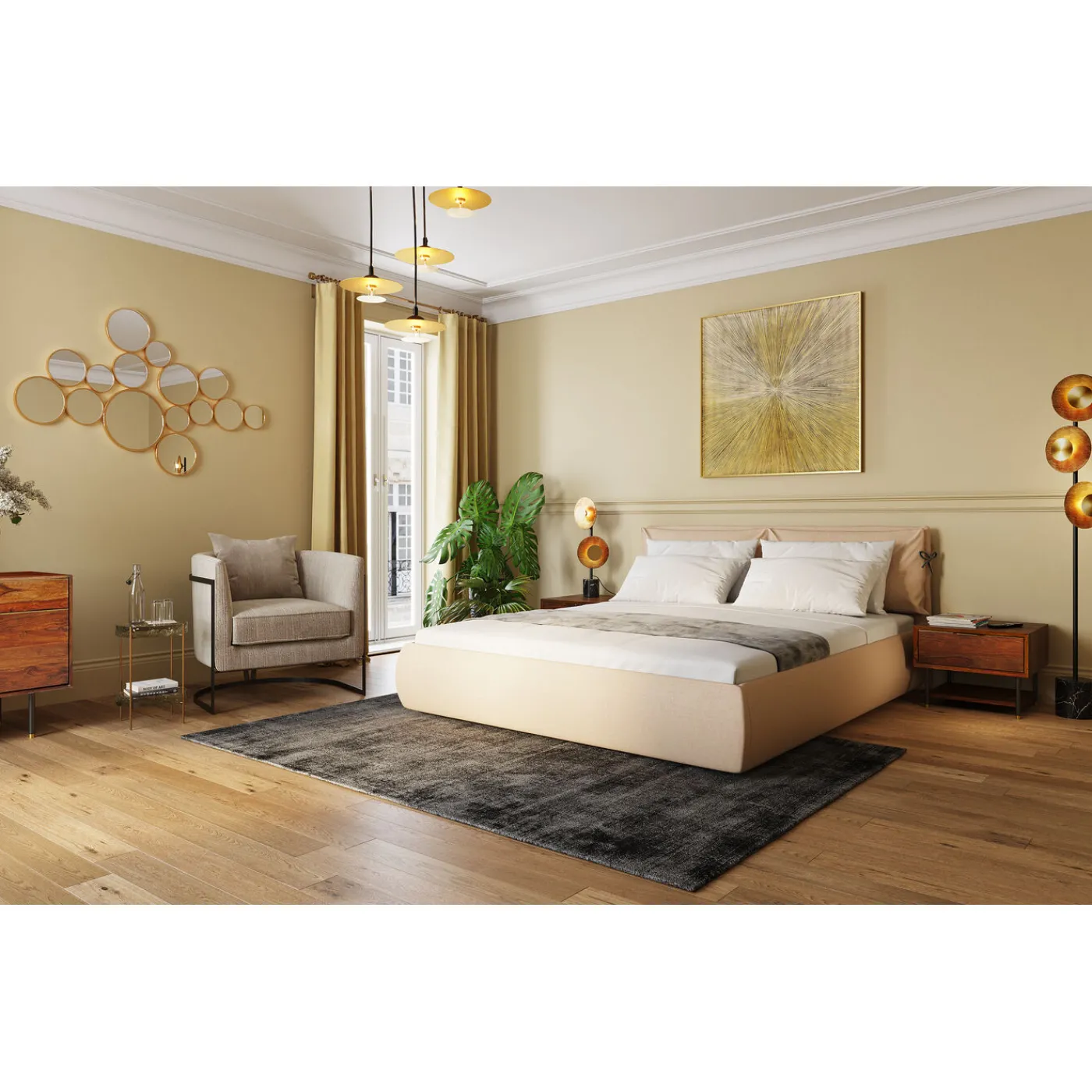 KARE Design Miroir Bubbles Laiton 138X93Cm