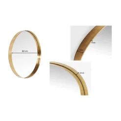 KARE Design Miroir Curve Mo Laiton O60Cm