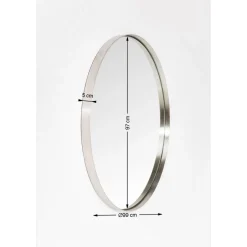 KARE Design Miroir Curve Rond Inox O100Cm