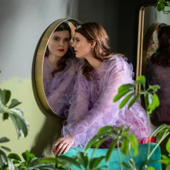 KARE Design Miroir Curve Rond Laiton O60Cm