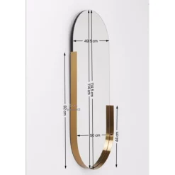KARE Design Miroir Hipster Ovale 50X114Cm