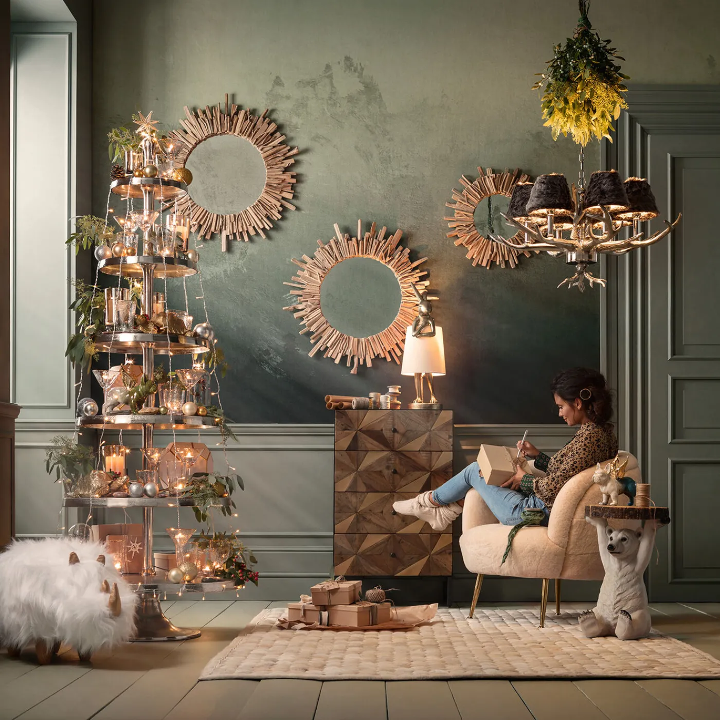 KARE Design Miroir Legno O82Cm