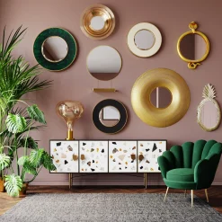 KARE Design Miroir Mural Fold Wire O61Cm