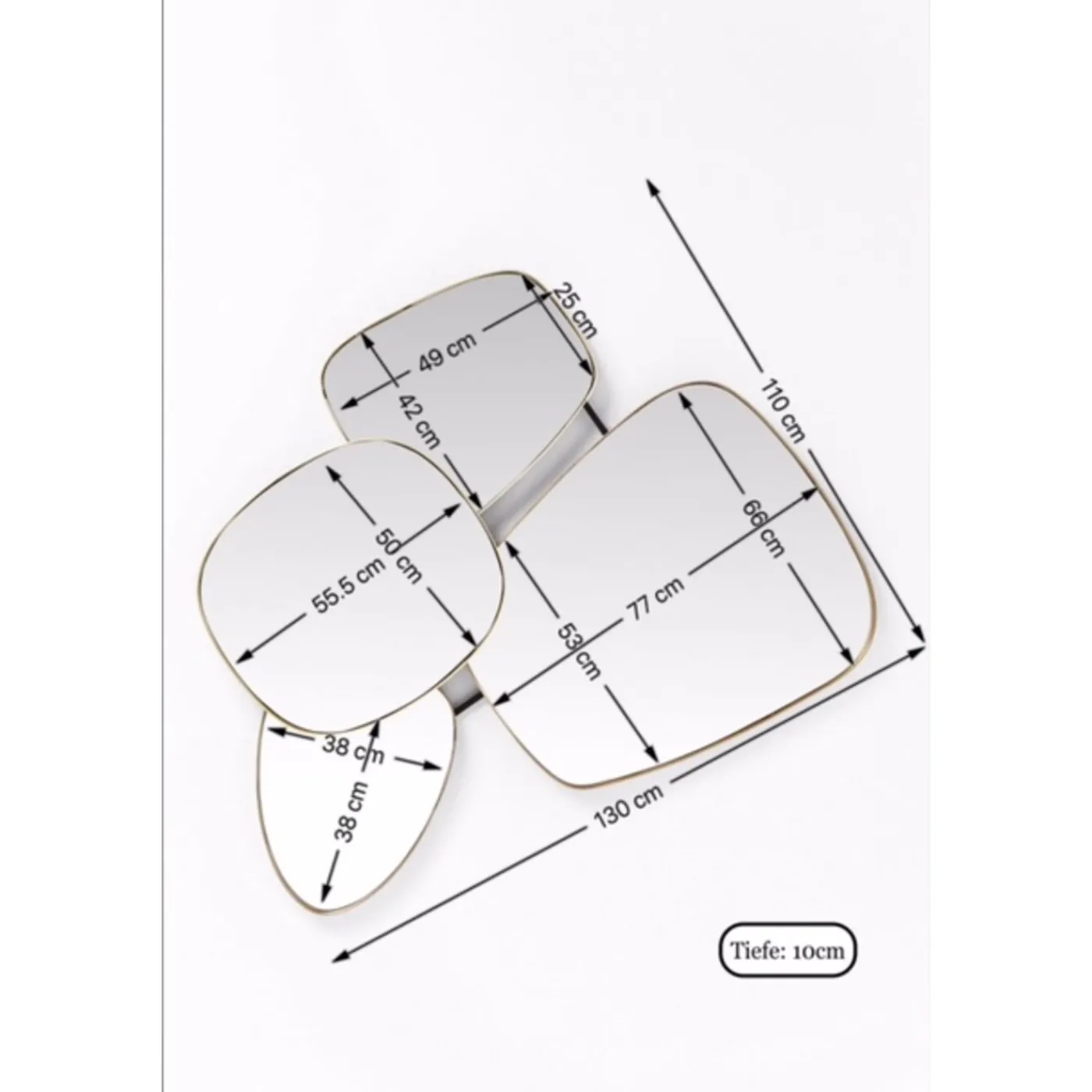KARE Design Miroir Shapes 130X110Cm