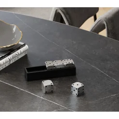 KARE Design Objet Décoratif Dices Argente 20X6Cm