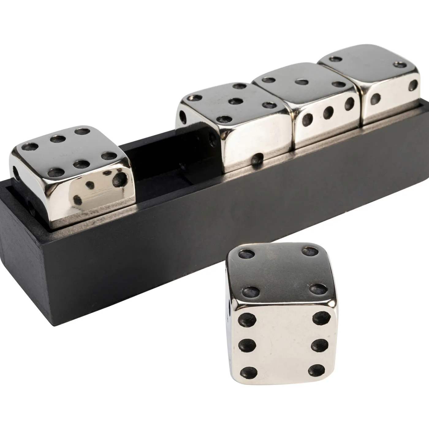 KARE Design Objet Décoratif Dices Argente 20X6Cm