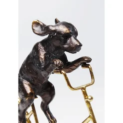 KARE Design Objet Décoratif Dog With Bicycle 44Cm
