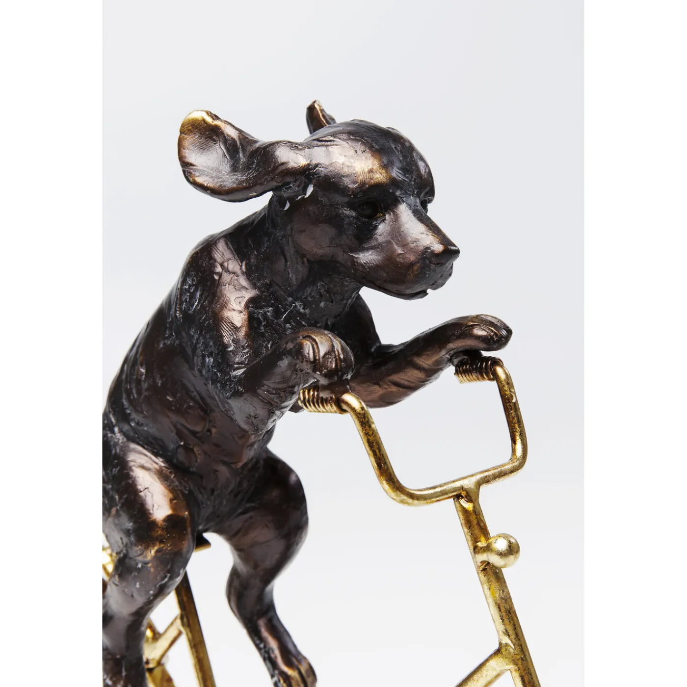 KARE Design Objet Décoratif Dog With Bicycle 44Cm