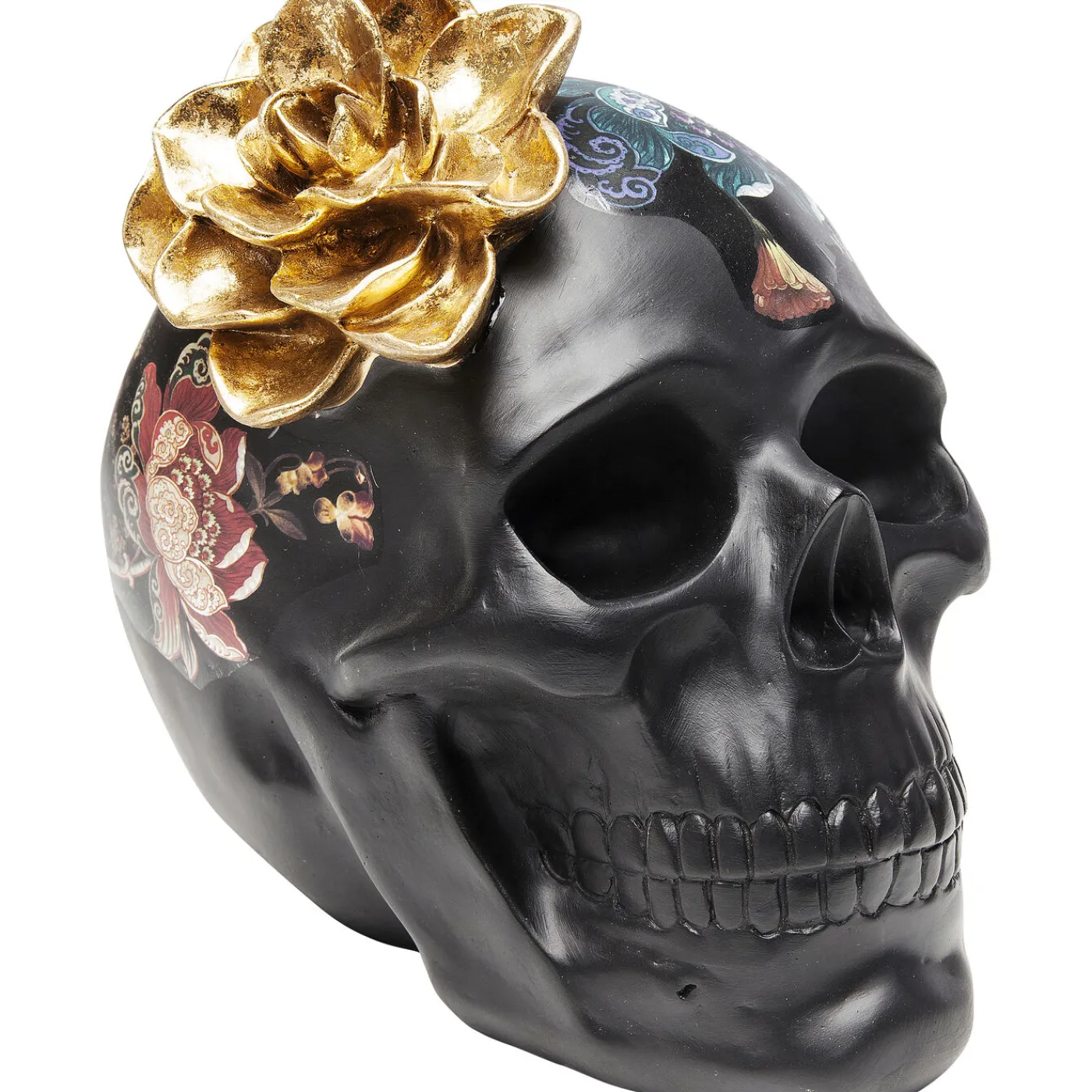 KARE Design Objet Décoratif Flower Skull 22Cm