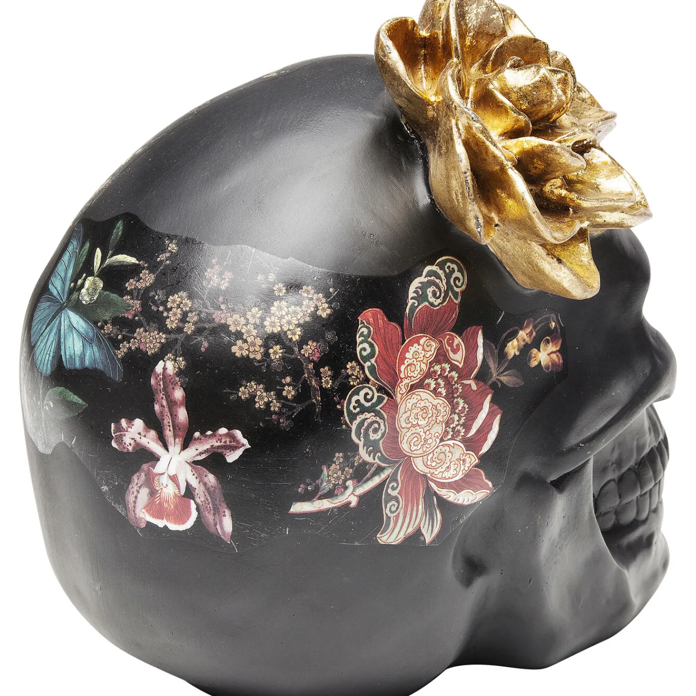 KARE Design Objet Décoratif Flower Skull 22Cm