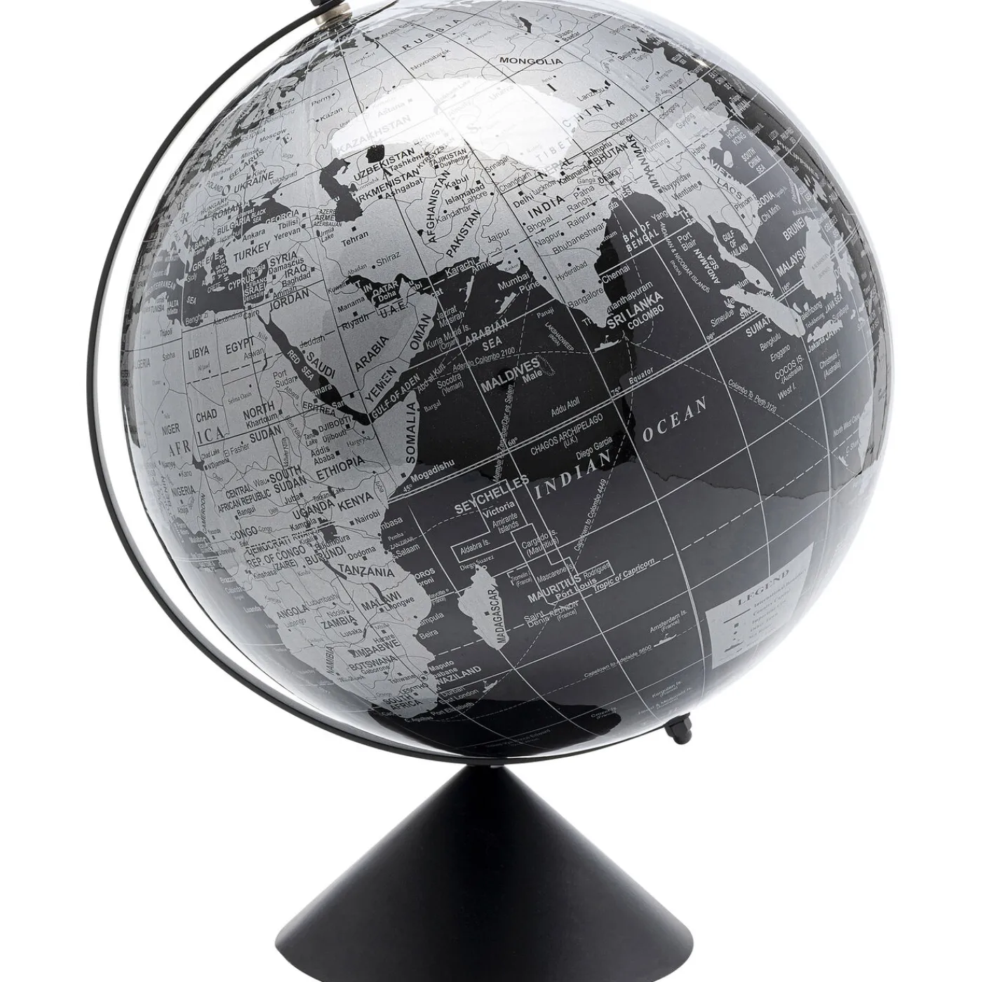 KARE Design Objet Décoratif Globe Top Noir 40Cm