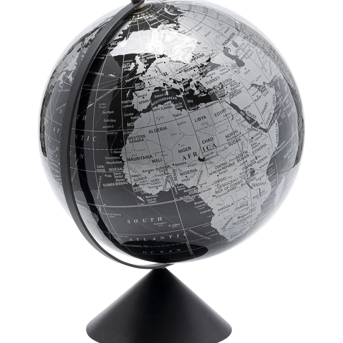 KARE Design Objet Décoratif Globe Top Noir 40Cm