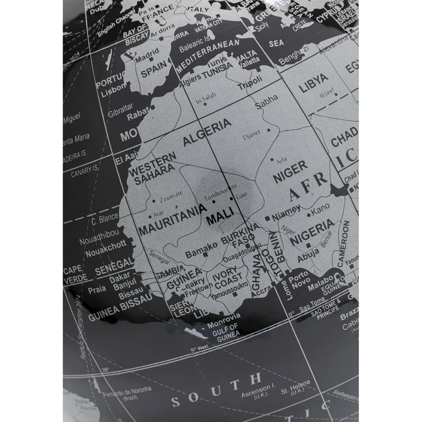 KARE Design Objet Décoratif Globe Top Noir 40Cm