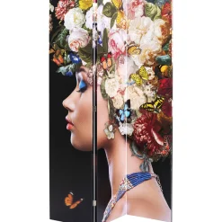 KARE Design Paravent Flowery Shoulder Vs Bunch Flowers 120X180
