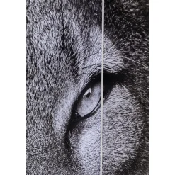 KARE Design Paravent King Lion Vs Cat Girl 120X180