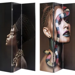 KARE Design Paravent Royal Headdress Vs Snake Girl 120X180