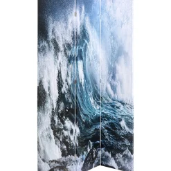 KARE Design Paravent Triptychon Wave Vs Palms 120X180