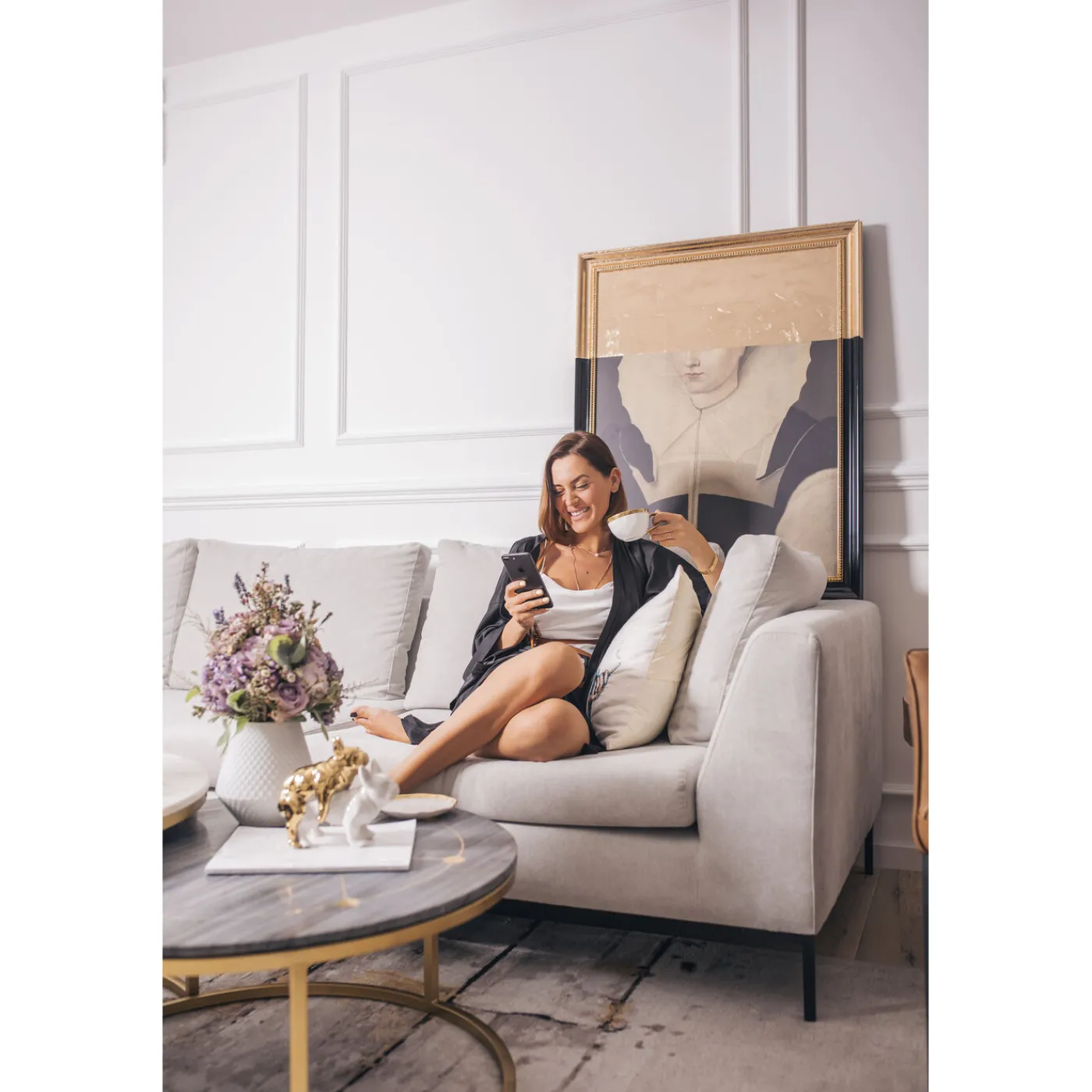 KARE Design Peinture A L Huile Frame Incognito Lady 80X100Cm