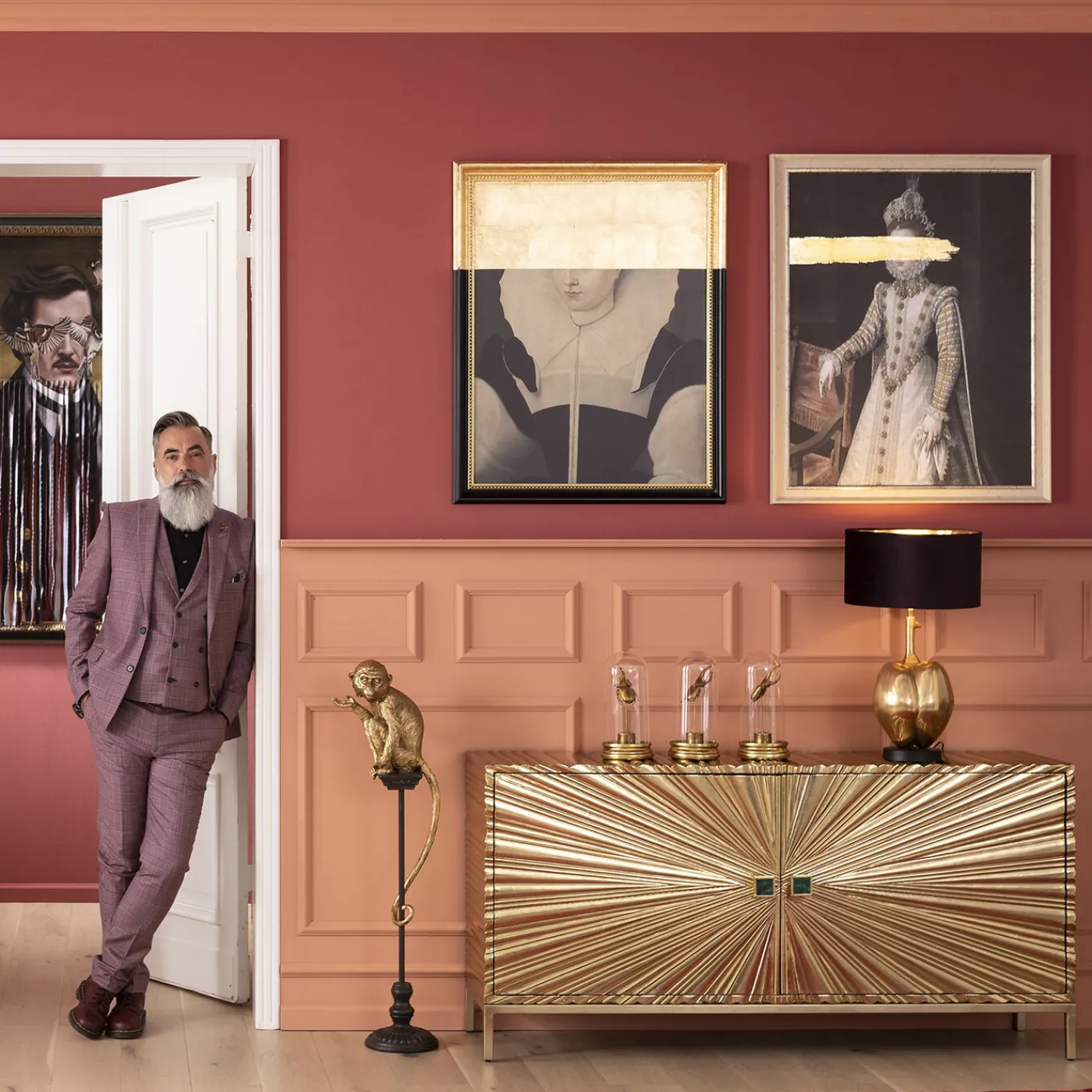 KARE Design Peinture A L Huile Frame Incognito Lady 80X100Cm