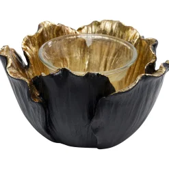 KARE Design Photophore Flower Bloom Noir-Dore O10Cm