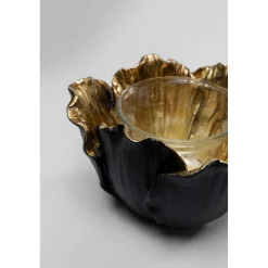 KARE Design Photophore Flower Bloom Noir-Dore O10Cm