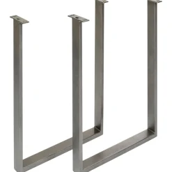 KARE Design Pietement De Table Haute Tavola Acier Brut (2/Set)