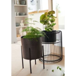 KARE Design Porte-Plantes Wire Noir 44Cm