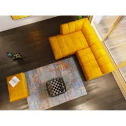 KARE Design Pouf Belami Velours Ambre