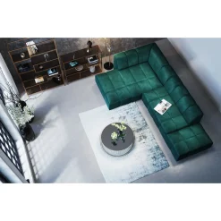 KARE Design Pouf Belami Velours Vert Fonce