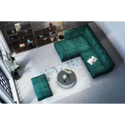 KARE Design Pouf Belami Velours Vert Fonce