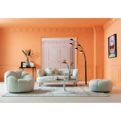 KARE Design Pouf Peppo Lounge Blanc O76Cm