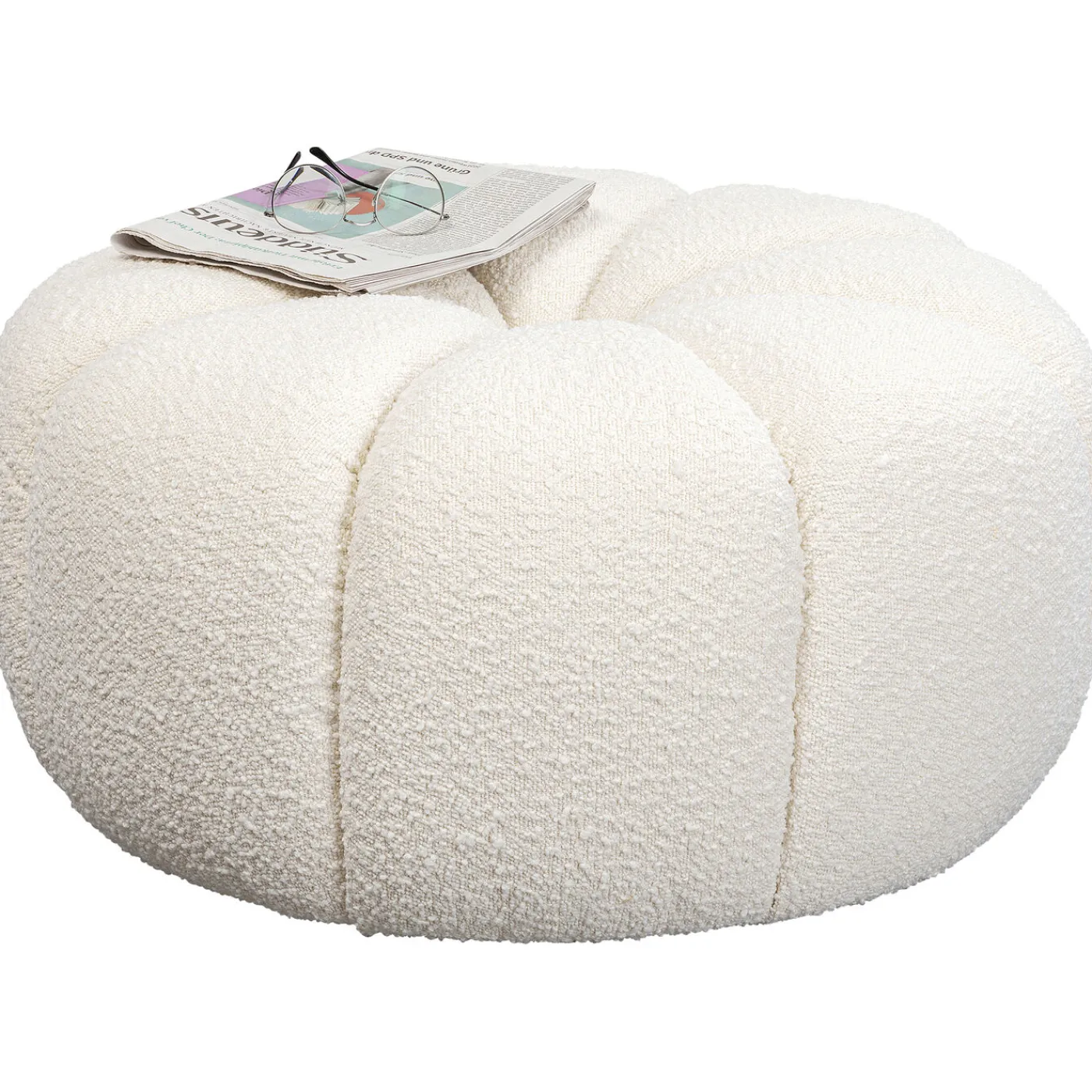 KARE Design Pouf Peppo Lounge Blanc O76Cm
