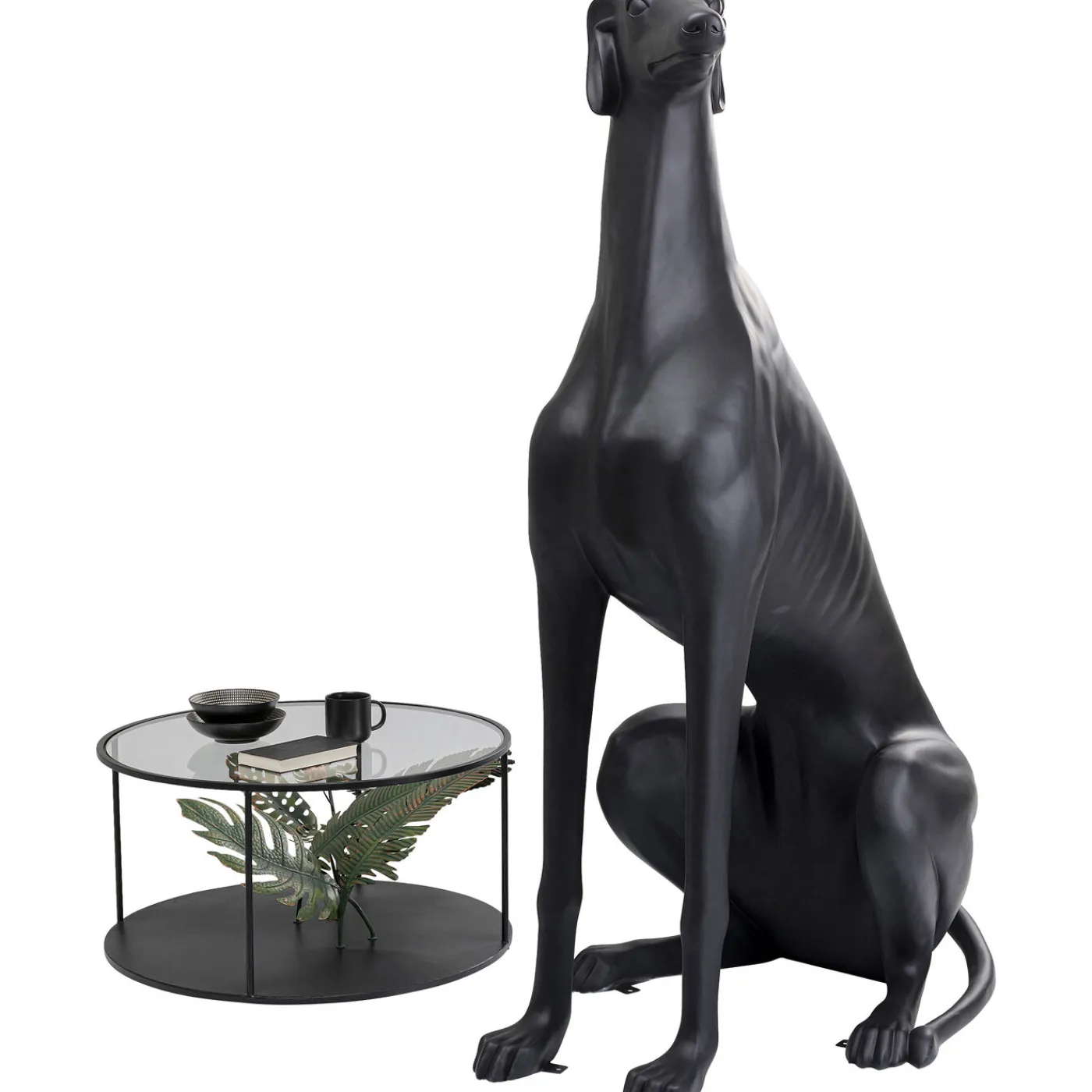 KARE Design Sculpture Greyhound Oskar Noir 180