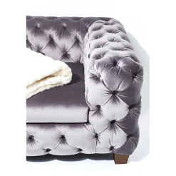 KARE Design Sofa Desire 3-Places Velours Gris