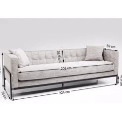 KARE Design Sofa Loft 3-Places Salt & Pepper