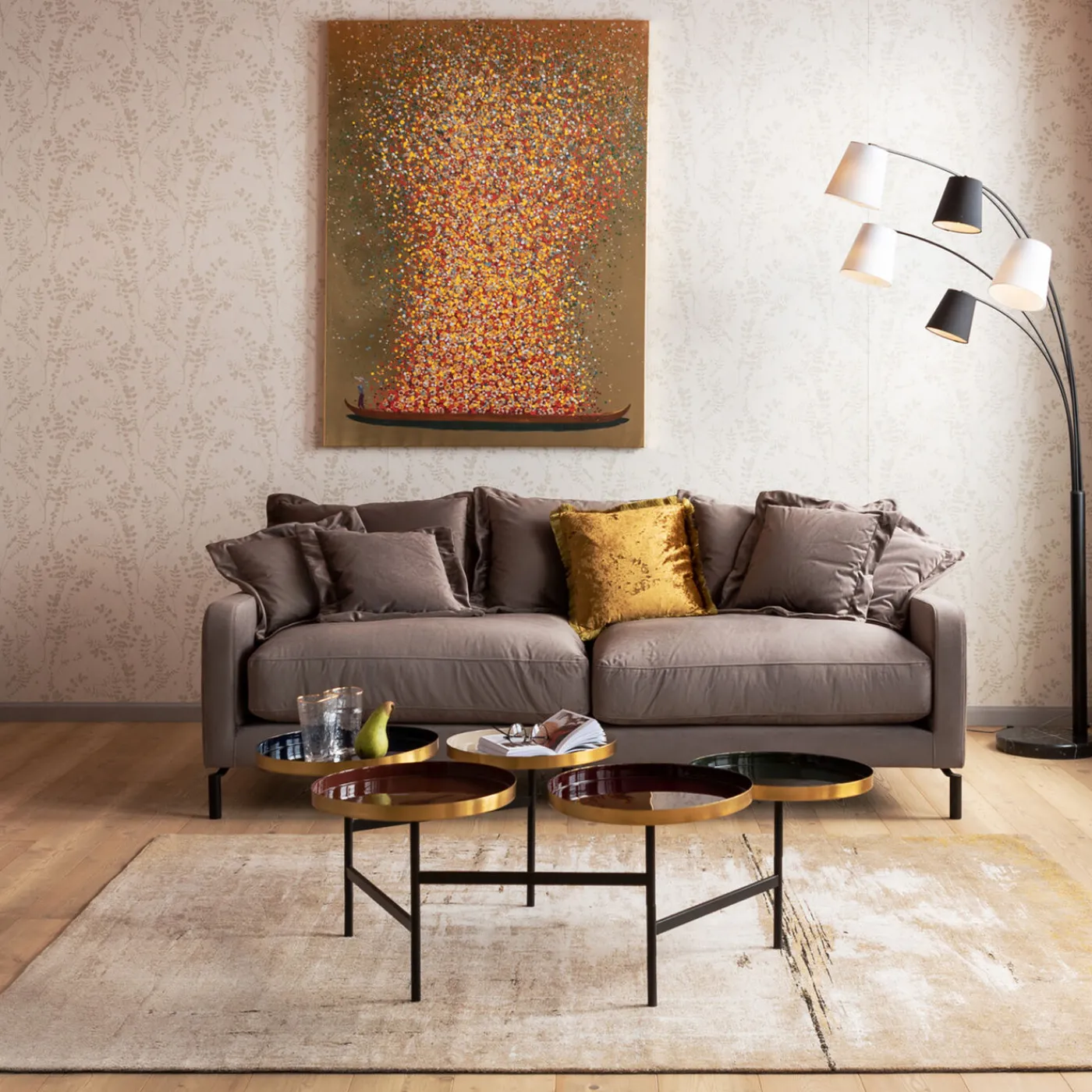 KARE Design Sofa Lullaby 2-Places Taupe