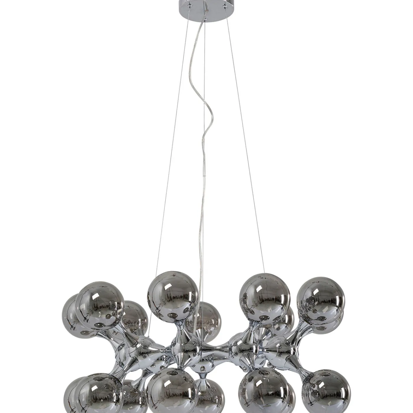 KARE Design Suspension Atomic Balls Argente O74Cm