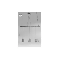 KARE Design Suspension Dining Concrete Noir Tre