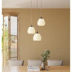 KARE Design Suspension Ruffle Blanc O 37Cm