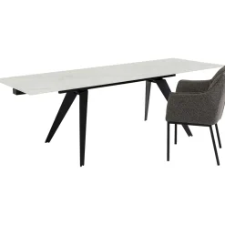 KARE Design Table A Rallonges Amsterdam Look Marbre 160(40+40)