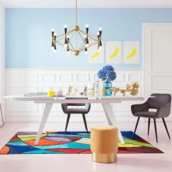 KARE Design Table A Rallonges Amsterdam Blanc 160(40X40)X90