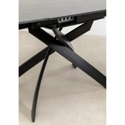 KARE Design Table A Rallonges Twist Noir 120(30+30)X90Cm