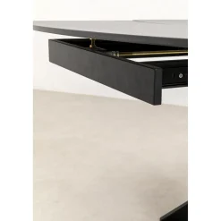 KARE Design Table A Rallonges Twist Noir 120(30+30)X90Cm