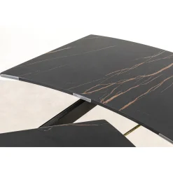 KARE Design Table A Rallonges Twist Noir 120(30+30)X90Cm