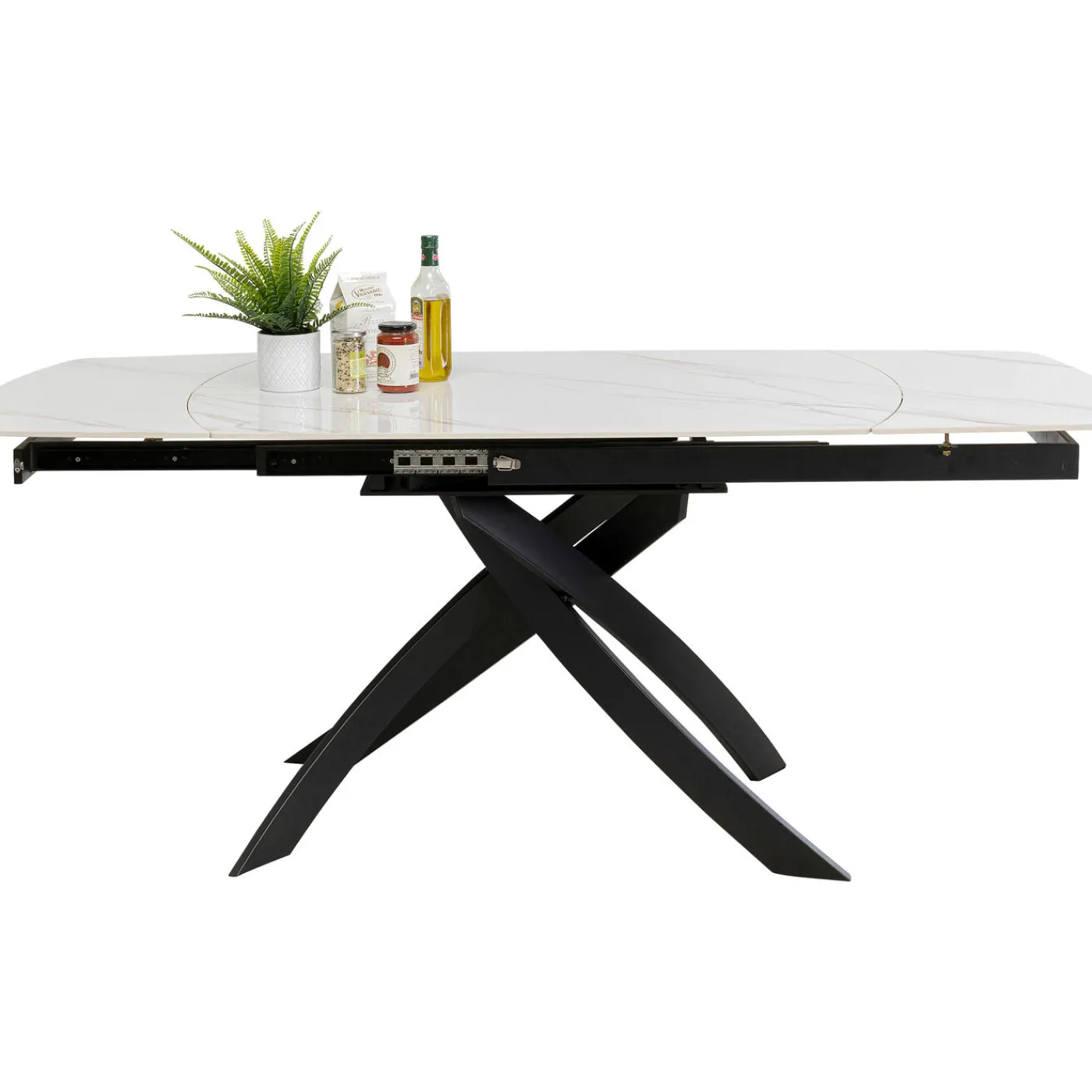 KARE Design Table A Rallonges Twist Onyx 120(30+30)X90Cm