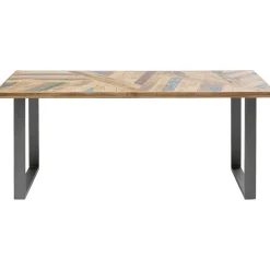 KARE Design Table Abstract Acier Brut 180X90