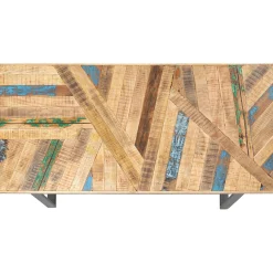 KARE Design Table Abstract Acier Brut 180X90