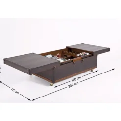 KARE Design Table Basse Bar Globetrotter 120X75Cm